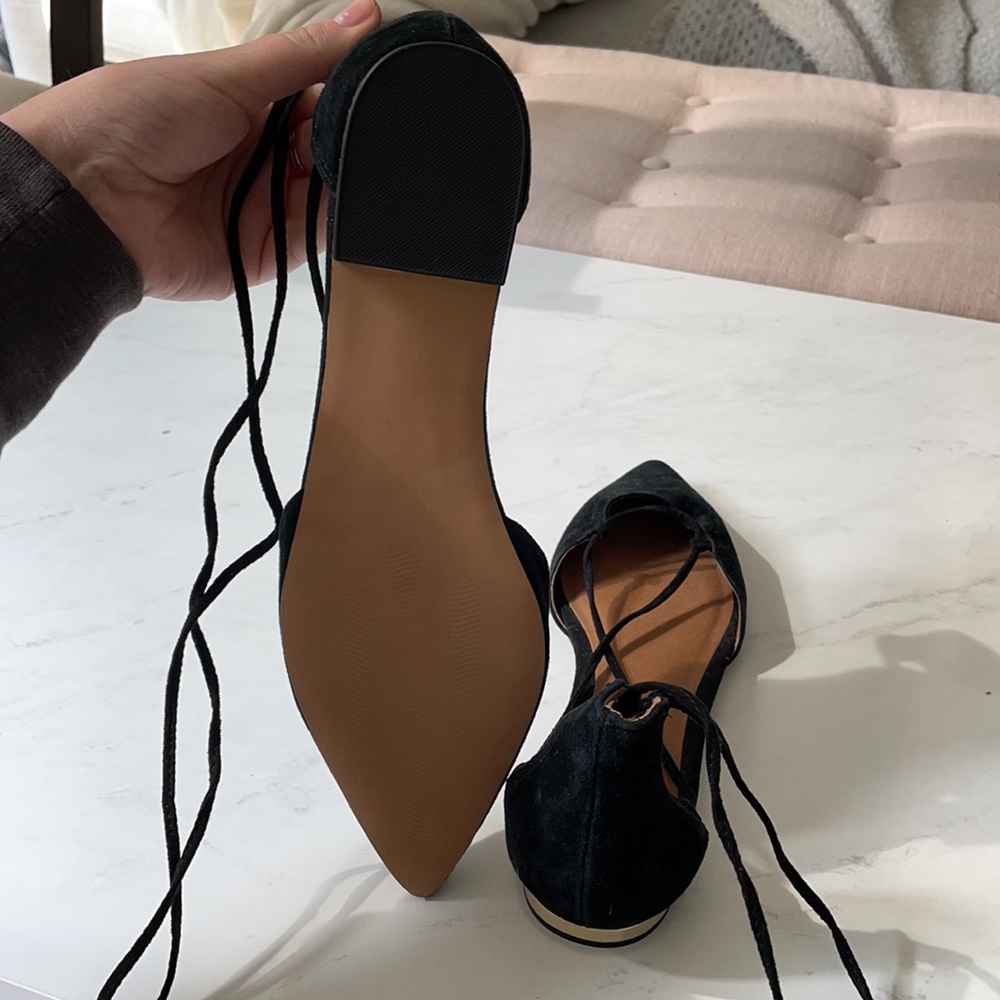 ❣️NWOT❣️Steve Madden lace up suede flats - Picture 4 of 4